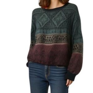 Vintage Jantzen Wool Blend Patterned Sweater Size L